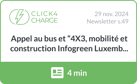 Lien Article: Appel au bus et 4X3, mobilité et construction Infogreen Luxembourg