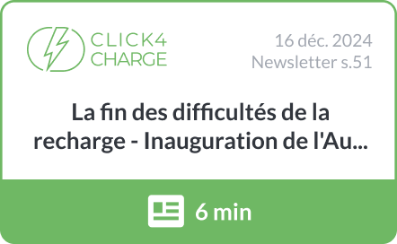 Lien Article: La fin des difficultés de la recharge - Inauguration de l'Au...